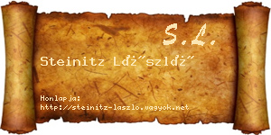Steinitz László névjegykártya